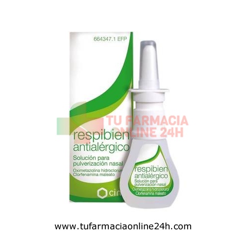 RESPIBIEN ANTIALERGICO SOLUCION PARA PULVERIZACION NASAL, 1 envase pulverizador de 15 ml
