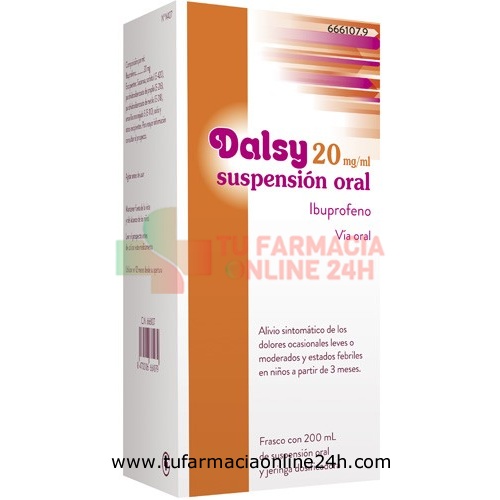 DALSY 20 mg/ml SUSPENSION ORAL , 1 frasco de 150 ml