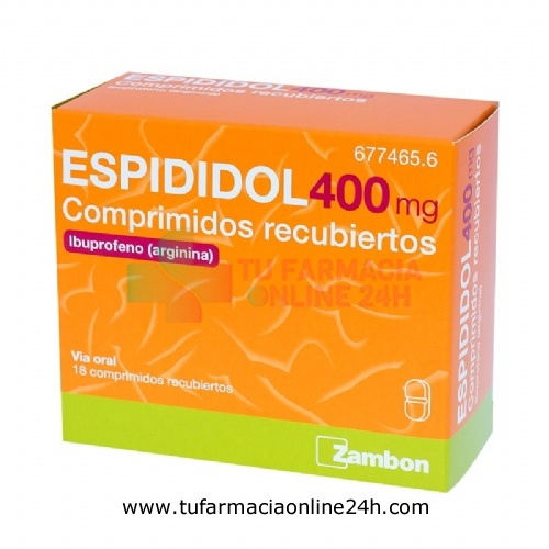 ESPIDIDOL 400 mg COMPRIMIDOS RECUBIERTOS, 18 comprimidos