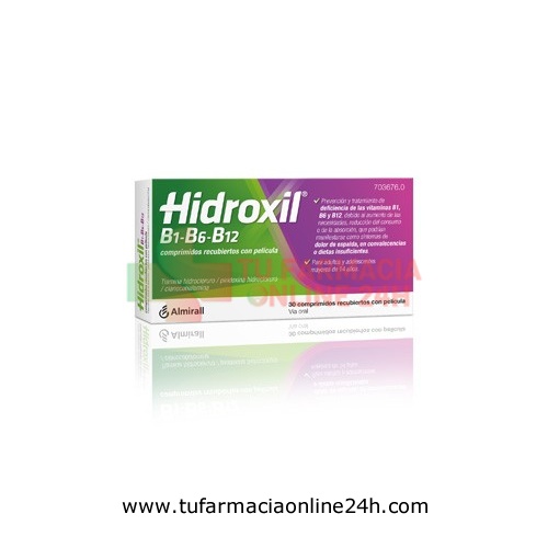 HIDROXIL B1-B6-B12 COMPRIMIDOS RECUBIERTOS CON PELICULA , 30 comprimidos