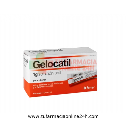 GELOCATIL 1 g SOLUCION ORAL,10 sobres