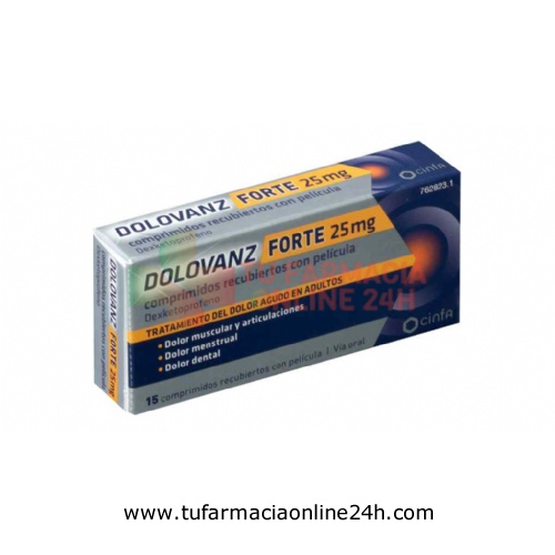 DOLOVANZ FORTE 25 MG COMPRIMIDOS RECUBIERTOS CON PELICULA, 15 comprimidos