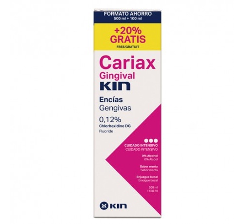 Cariax gingival enjuague bucal (1 envase 500 ml + 1 envase 100 ml)