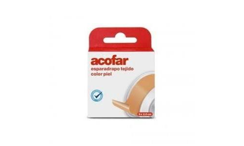 Esparadrapo - acofar tejido (1 unidad 5 m x 1,25 cm color piel)