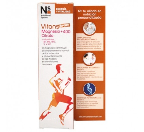 Ns vitans magnesio citrato +400 (10 comprimidos efervescentes)