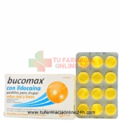 BUCOMAX CON LIDOCAINA PASTILLAS PARA CHUPAR SABOR MIEL Y LIMON, 24 pastillas