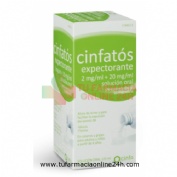 CINFATOS EXPECTORANTE 2 mg/ml + 20 mg/ml SOLUCION ORAL, 1 frasco de 200 ml