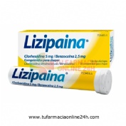 LIZIPAINA CLORHEXIDINA 5 MG/BENZOCAINA 2,5 MG COMPRIMIDOS PARA CHUPAR ,20 comprimidos