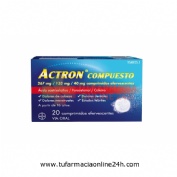 ACTRON COMPUESTO 267 MG/133 MG/40 MG COMPRIMIDOS EFERVESCENTES , 20 comprimidos